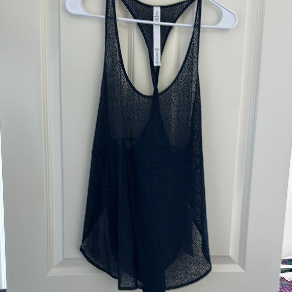 Lululemon Athletica Black Sheer Tank Top